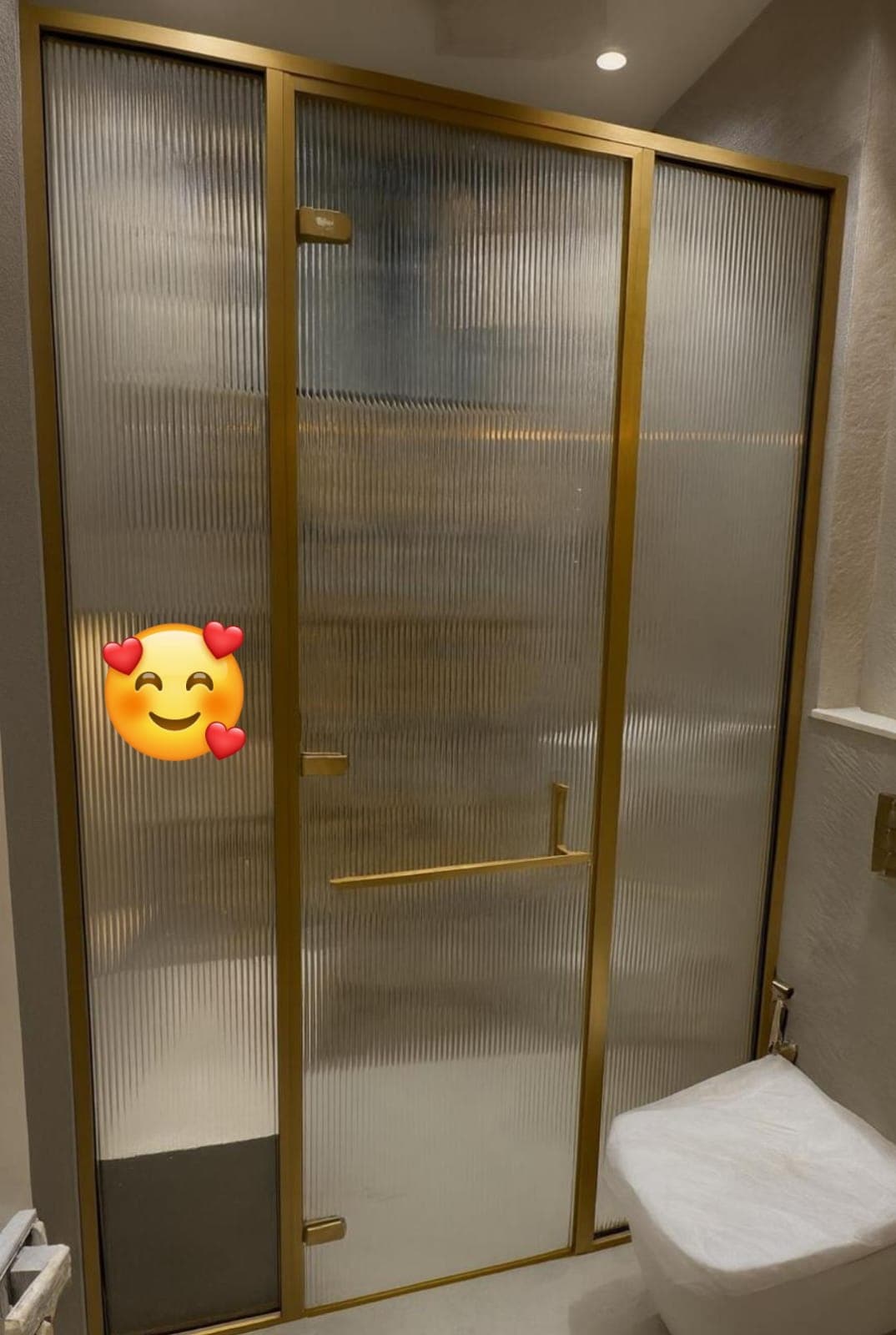 Corner glass shower enclosure fitted by Fabrockers in Bengaluru